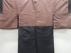 アンティーク　絹更紗　瑞雲模様肩裏男物羽織